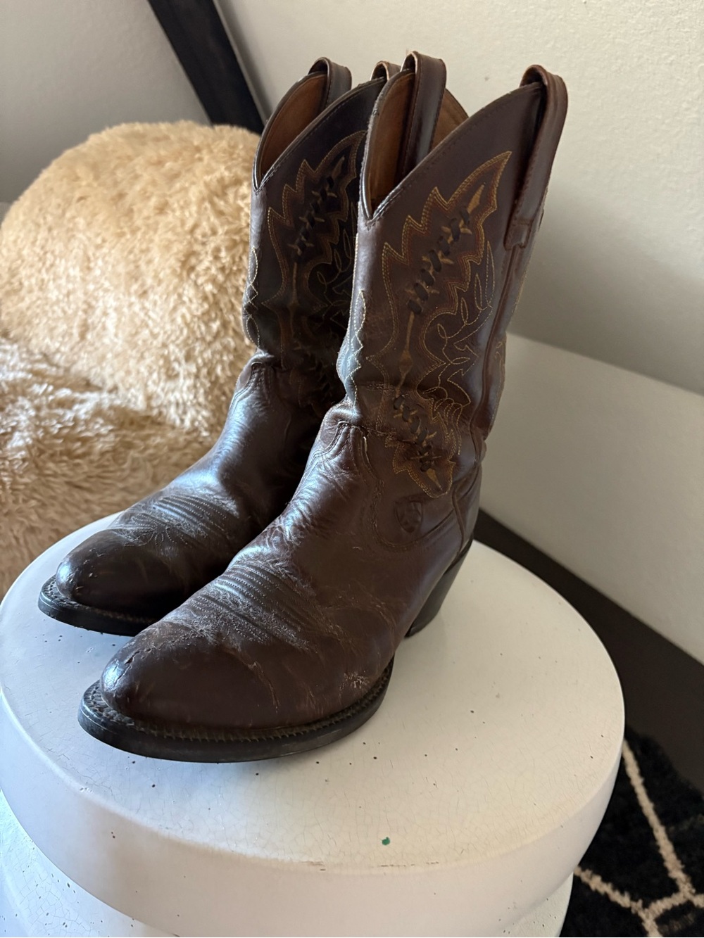 Ariat Brown Leather Western Heeled Boots